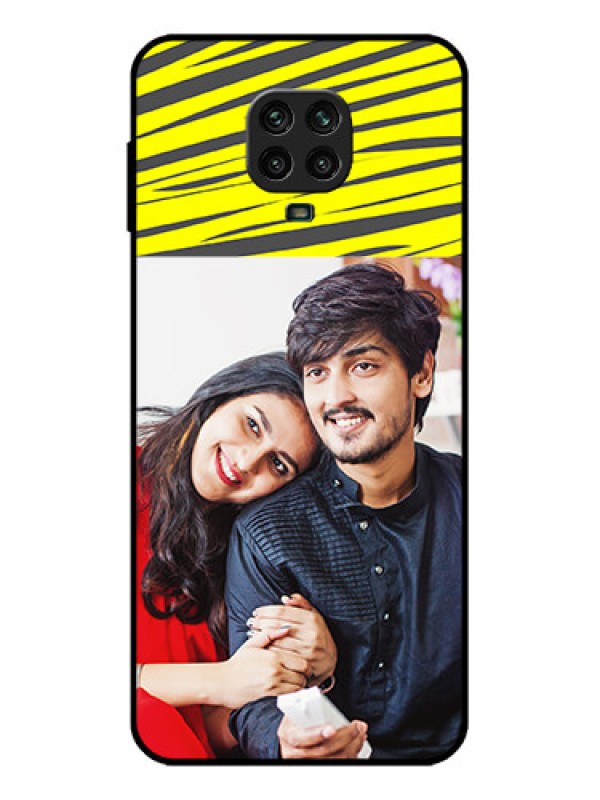 Custom Redmi Note 9 Pro Custom Metal Phone Case - Yellow Abstract Design