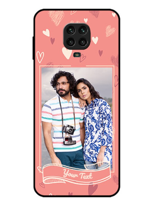 Custom Redmi Note 9 Pro Custom Metal Phone Case - Love Doodle Art Design