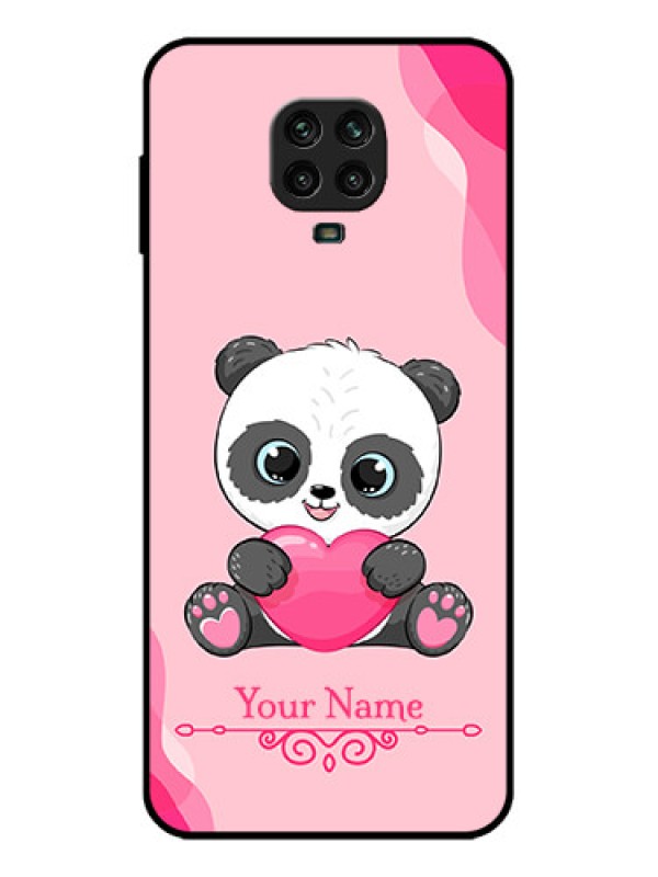 Custom Redmi Note 9 Pro Custom Metal Phone Case - Cute Panda Design