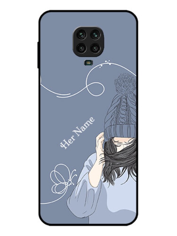 Custom Redmi Note 9 Pro Custom Metal Phone Case - Girl In Winter Outfit Design