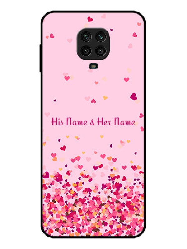 Custom Redmi Note 9 Pro Custom Metal Phone Case - Floating Hearts Design