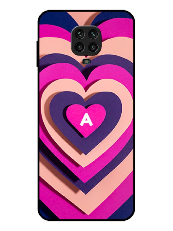 Custom Redmi Note 9 Pro Custom Metal Phone Case - Cute Heart Pattern Design