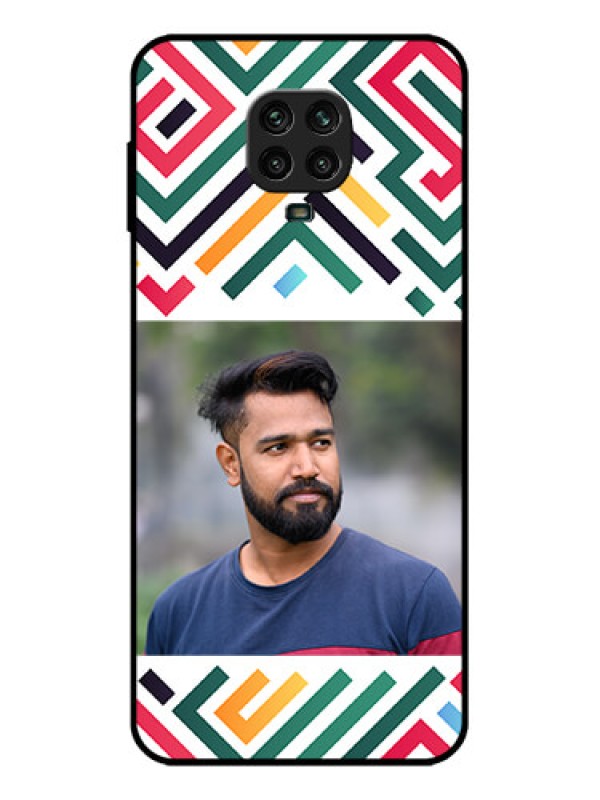 Custom Redmi Note 9 Pro Custom Metal Phone Case - Colorful Maze Pattern Design