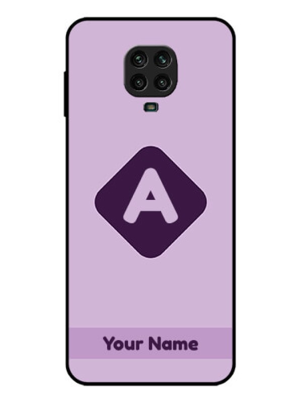 Custom Redmi Note 9 Pro Custom Metal Phone Case - Custom Letter In Curved Badge Design