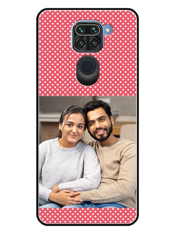 Custom Redmi Note 9 Custom Metal Phone CaseWhite Dotted Design