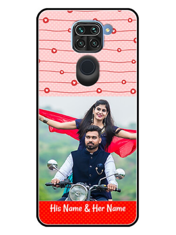 Custom Redmi Note 9 Custom Metal Phone CaseRed Pattern Case Design