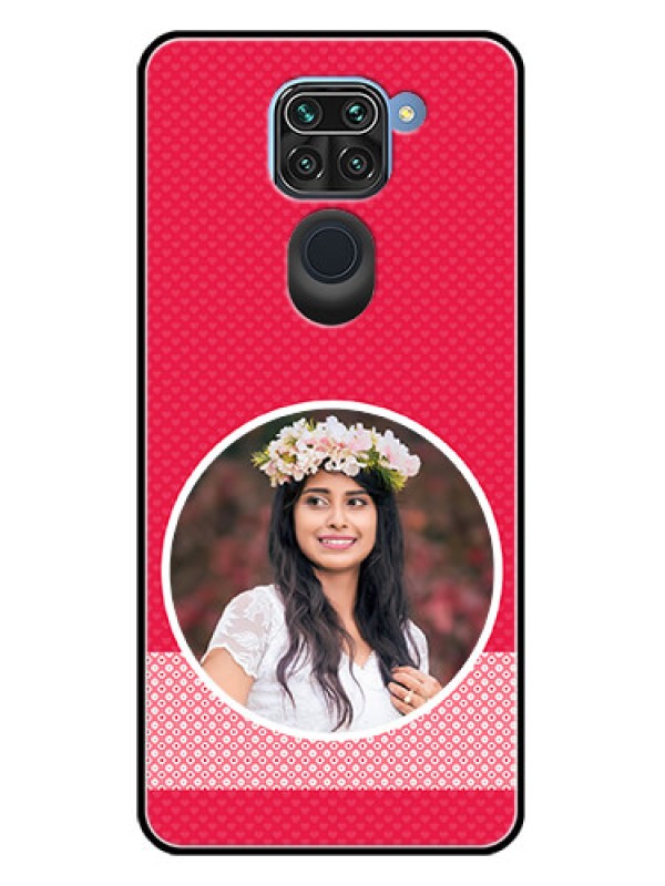 Custom Redmi Note 9 Custom Metal Phone CasePink Color Pattern Design