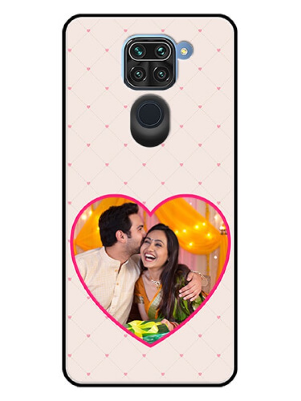 Custom Redmi Note 9 Custom Metal Phone CaseHeart Shape Design