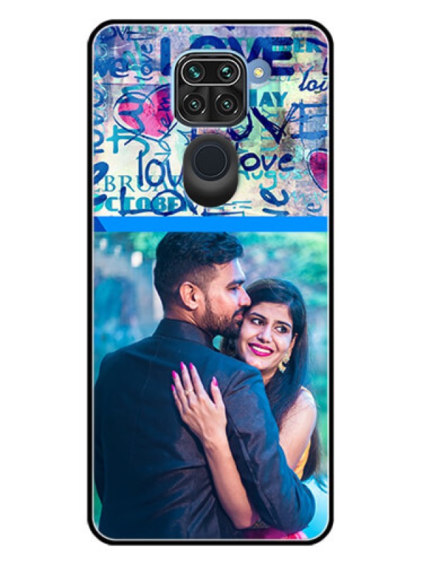Custom Redmi Note 9 Custom Metal Phone CaseColorful Love Design