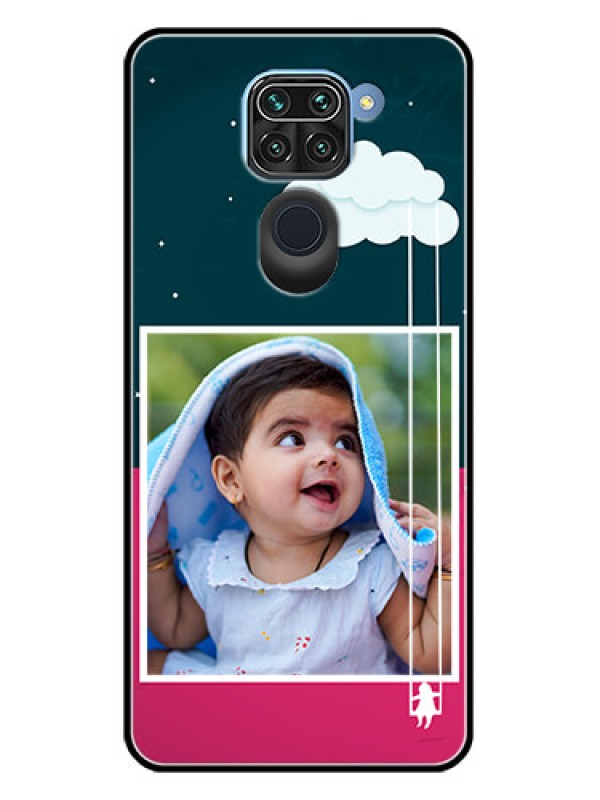 Custom Redmi Note 9 Custom Metal Phone CaseCute Girl With Cloud Design