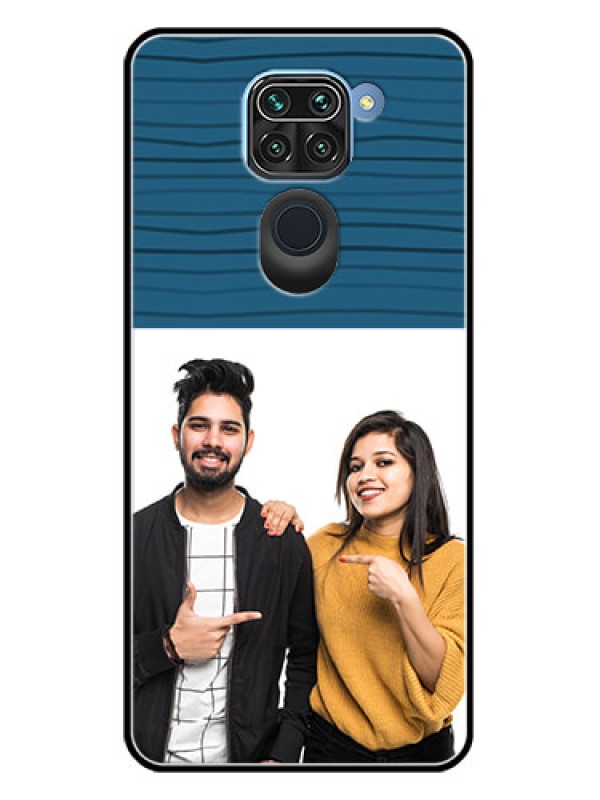 Custom Redmi Note 9 Custom Metal Phone CaseBlue Pattern Cover Design