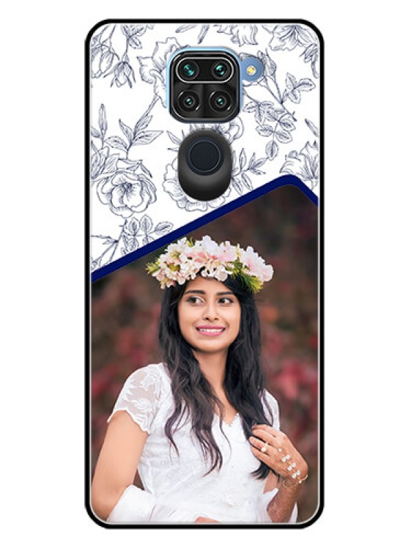 Custom Redmi Note 9 Custom Metal Phone CaseClassy Floral Design