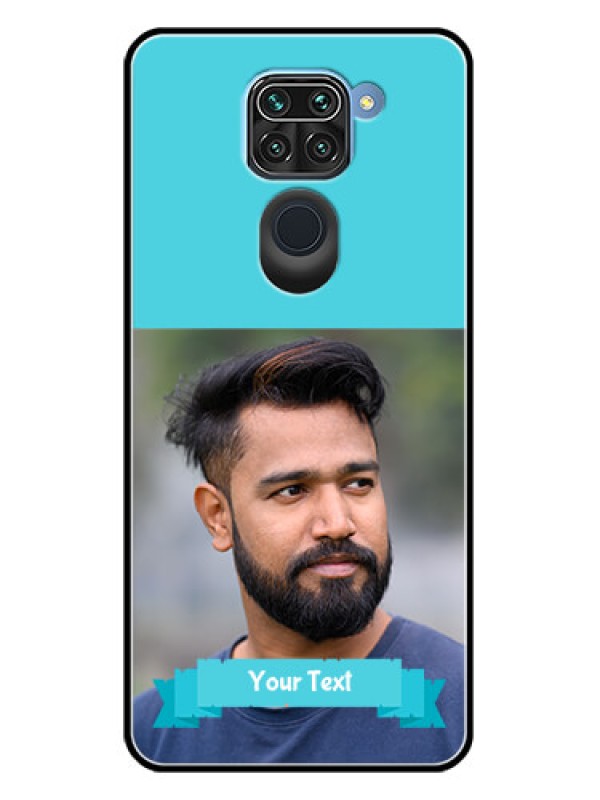Custom Redmi Note 9 Custom Metal Phone CaseBlue Color Design