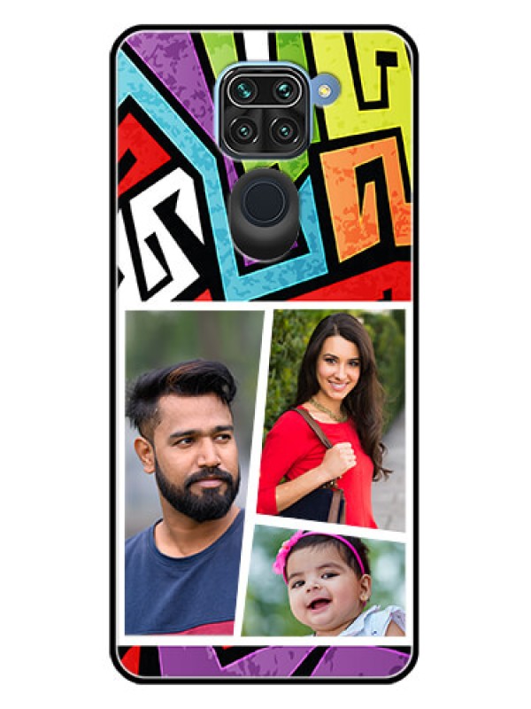 Custom Redmi Note 9 Custom Metal Phone CaseGraffiti Pattern Design