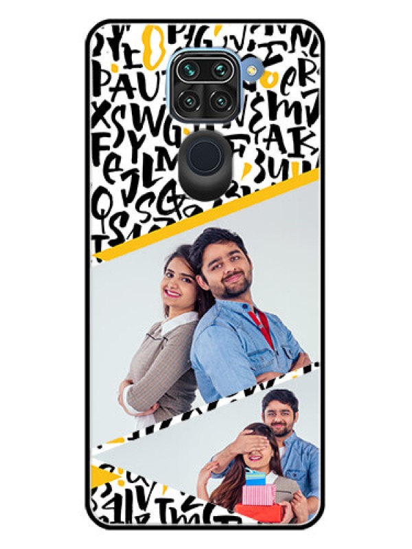 Custom Redmi Note 9 Custom Metal Phone CaseLetters Pattern Design