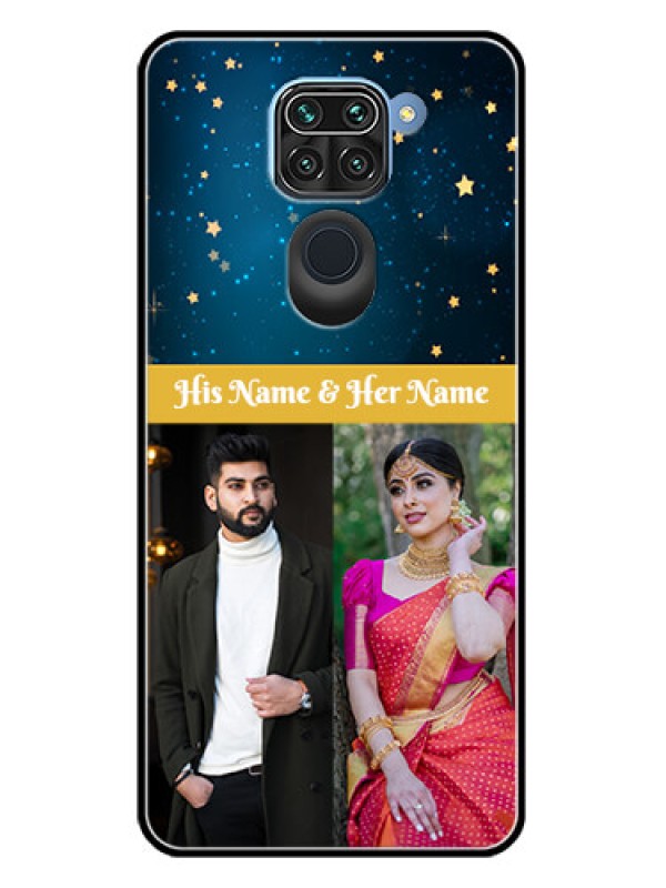 Custom Redmi Note 9 Custom Metal Phone CaseGalaxy Stars Backdrop Design