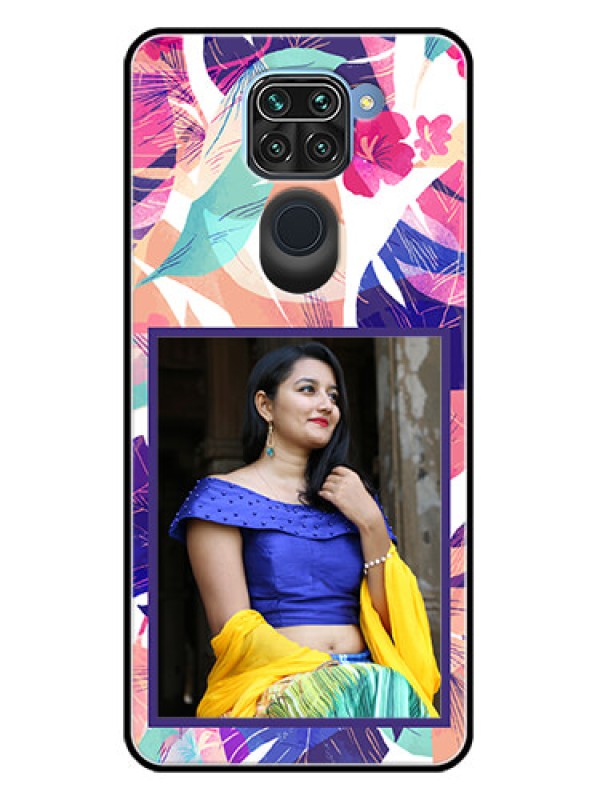 Custom Redmi Note 9 Custom Metal Phone CaseAbstract Floral Design