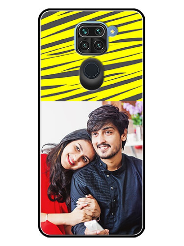 Custom Redmi Note 9 Custom Metal Phone CaseYellow Abstract Design