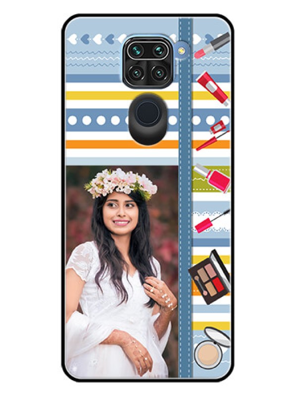 Custom Redmi Note 9 Custom Metal Phone CaseMakeup Icons Design