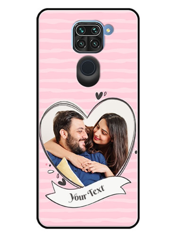 Custom Redmi Note 9 Custom Metal Phone CaseVintage Heart Design