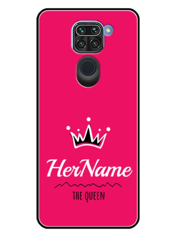 Custom Redmi Note 9 Custom Metal Phone CaseQueen With Name Design