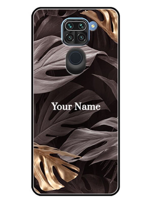 Custom Redmi Note 9 Custom Metal Phone CaseWild Leaves Digital Paint Design