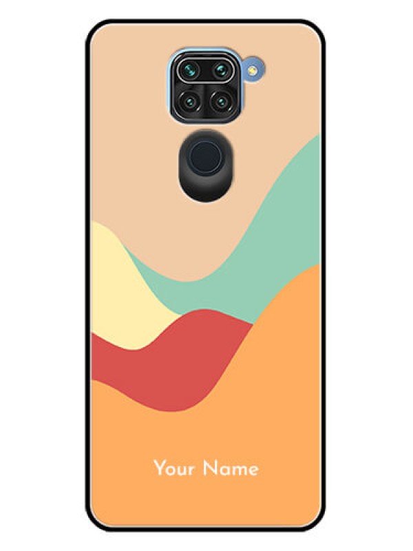 Custom Redmi Note 9 Custom Metal Phone CaseOcean Waves Multi - Colour Design