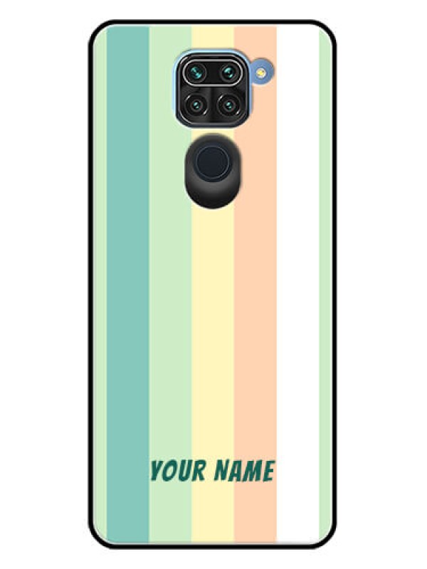 Custom Redmi Note 9 Custom Metal Phone CaseMulti - Colour Stripes Design