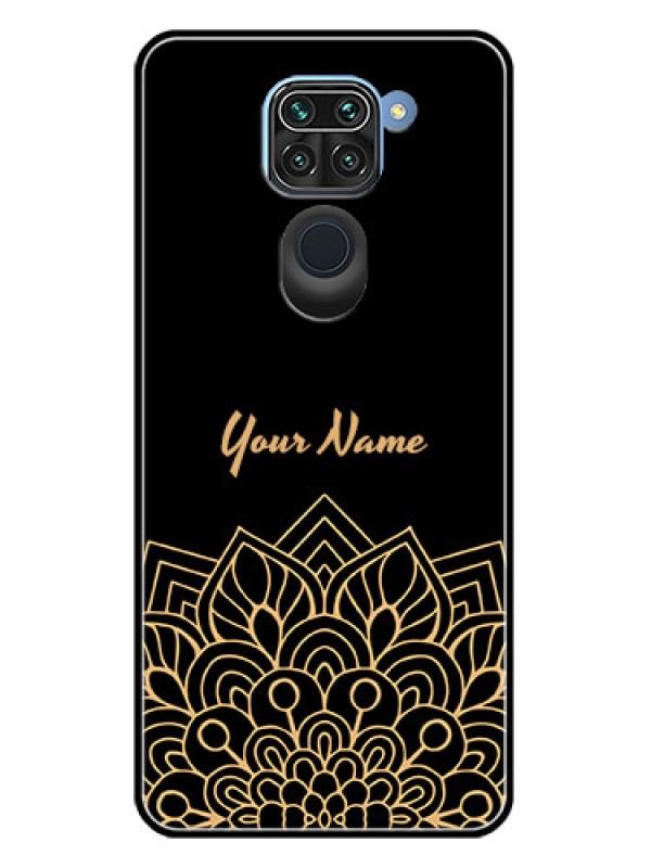 Custom Redmi Note 9 Custom Metal Phone CaseGolden Mandala Design