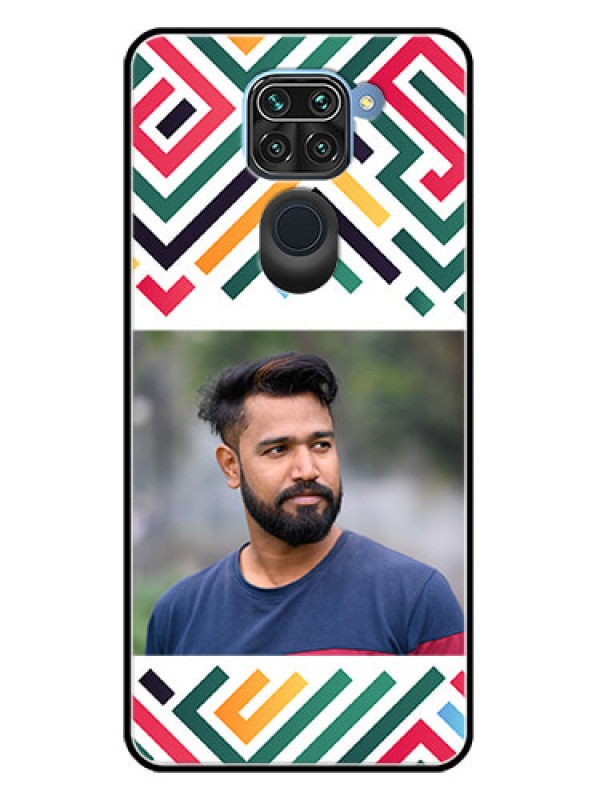 Custom Redmi Note 9 Custom Metal Phone CaseColorful Maze Pattern Design