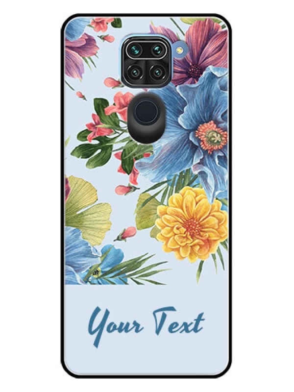 Custom Redmi Note 9 Custom Metal Phone CaseStunning Watercolored Flowers Painting Design