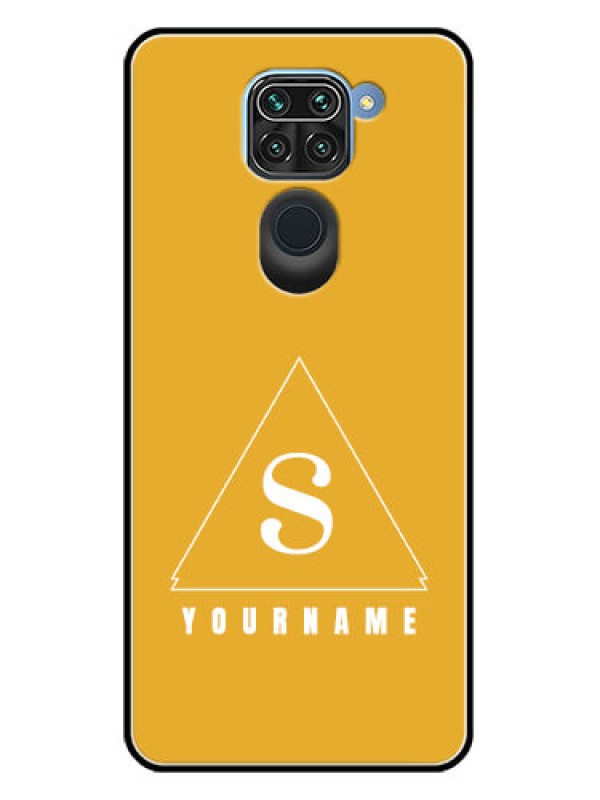 Custom Redmi Note 9 Custom Metal Phone CaseSimple Triangle Design