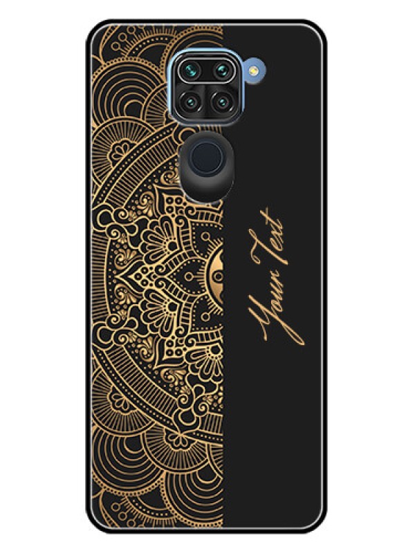 Custom Redmi Note 9 Custom Metal Phone CaseMandala Art With Custom Text Design