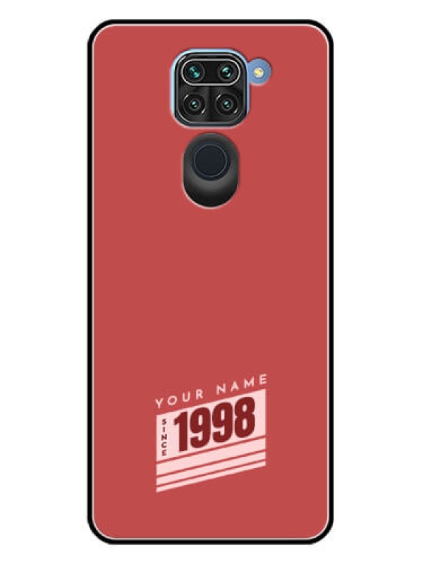 Custom Redmi Note 9 Custom Metal Phone CaseRed Custom Year Of Birth Design
