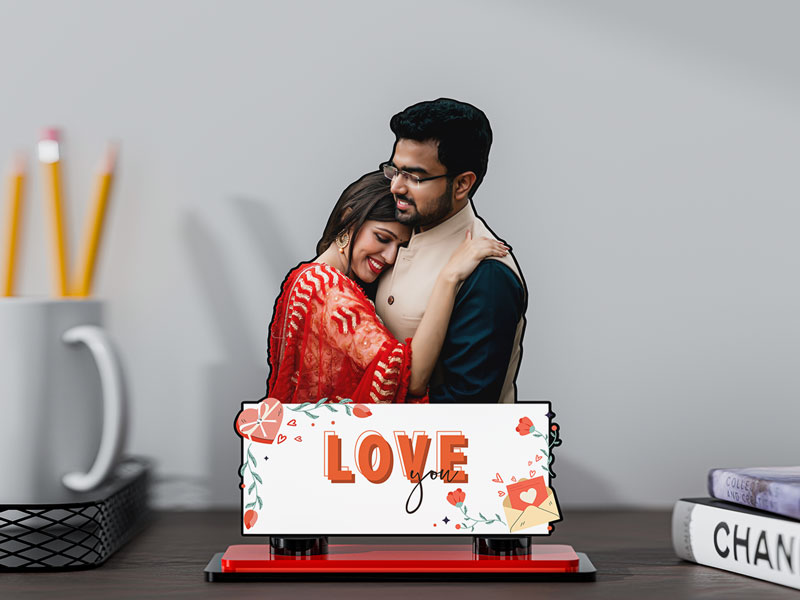 Custom Love You Miniature Photo Stand Design