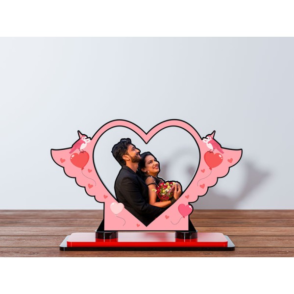 Heart with Wings Miniature Photo Stand Design