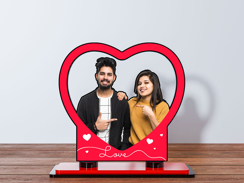 Custom Couple Love Miniature Photo Stand Design