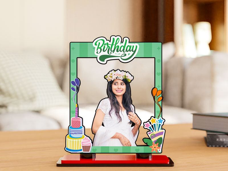 Custom Birthday Miniature Photo Stand Design