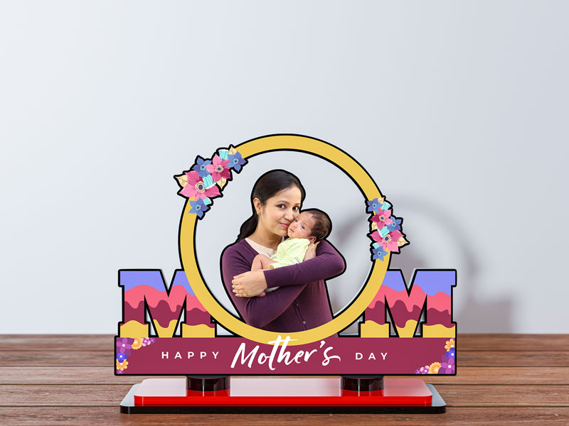 Custom Happy Mothers Day Miniature Photo Stand Design