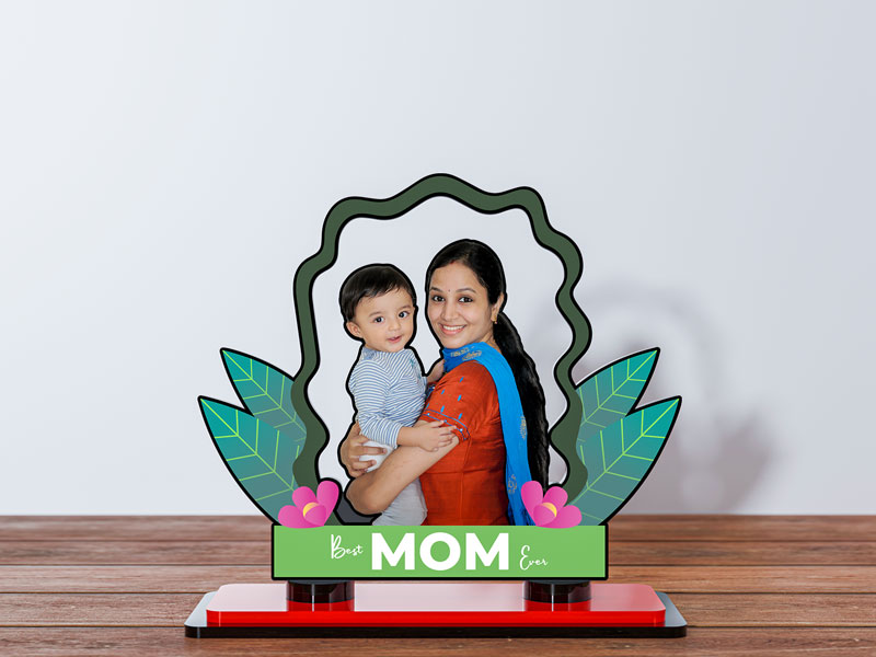 Custom Best Mom Ever Miniature Photo Stand Design