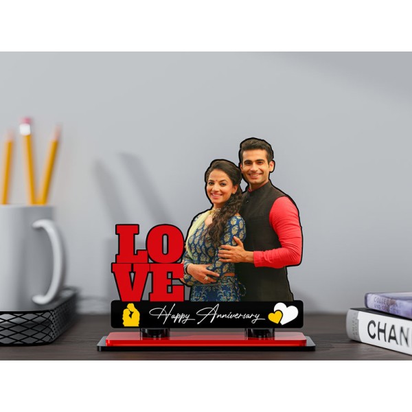 Happy Anniversary with Love Miniature Photo Stand Design