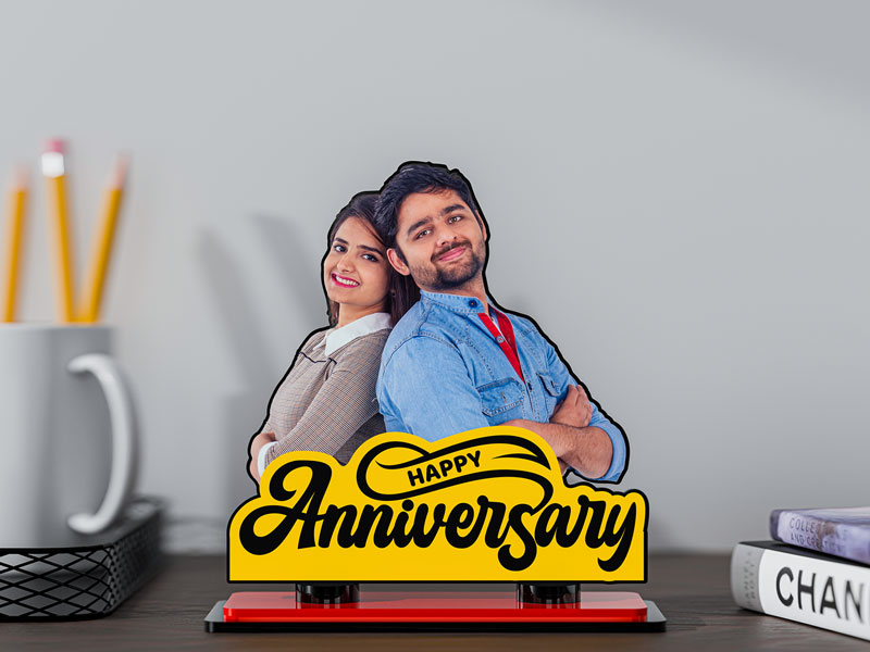 Custom Happy Anniversary Miniature Photo Stand Design