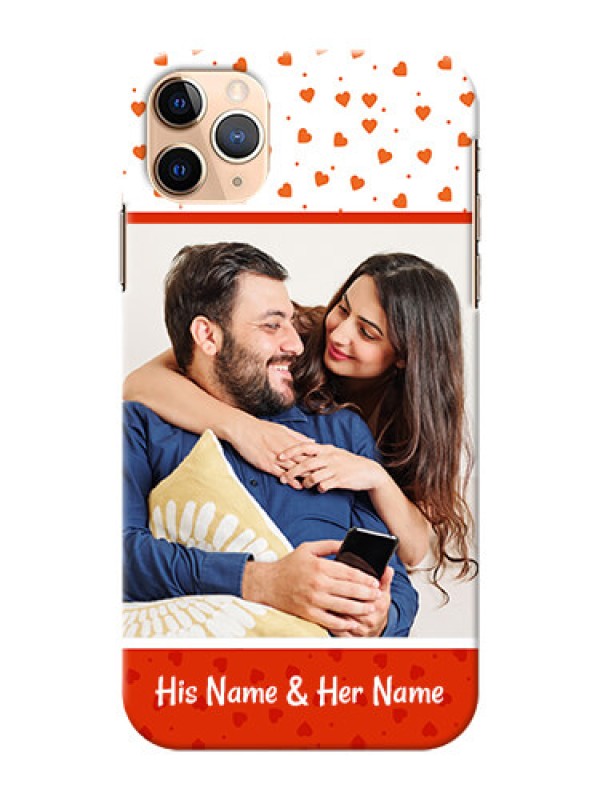 Custom Iphone 11 Pro Max Phone Back Covers: Orange Love Symbol Design