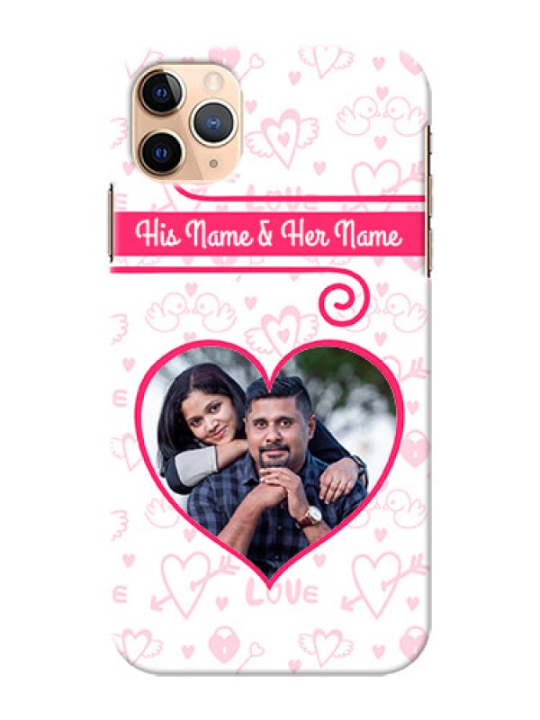 Custom Iphone 11 Pro Max Personalized Phone Cases: Heart Shape Love Design