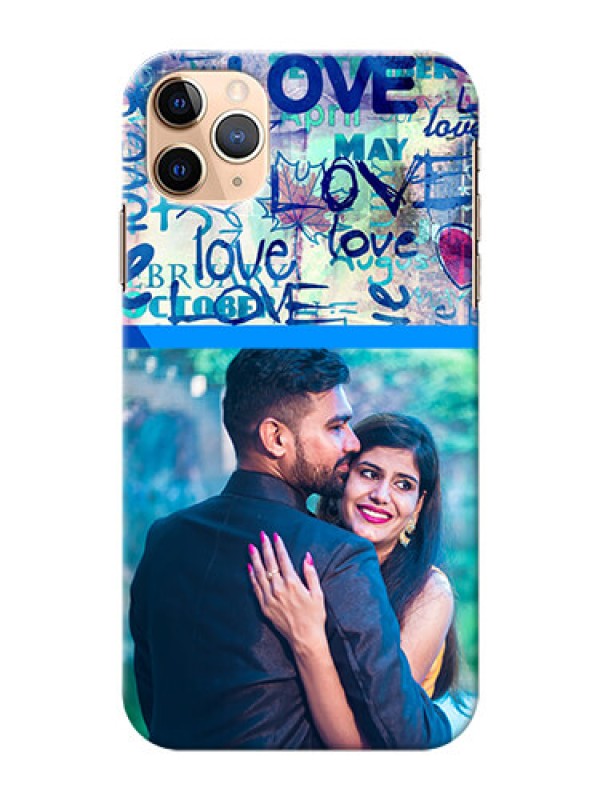 Custom Iphone 11 Pro Max Mobile Covers Online: Colorful Love Design