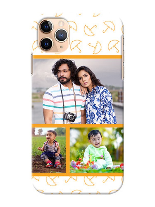Custom Iphone 11 Pro Max Personalised Phone Cases: Yellow Pattern Design