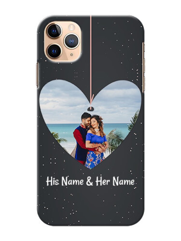 Custom Iphone 11 Pro Max custom phone cases: Hanging Heart Design