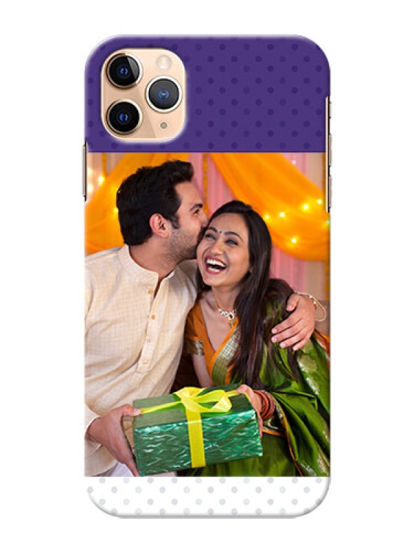Custom Iphone 11 Pro Max mobile phone cases: Violet Pattern Design