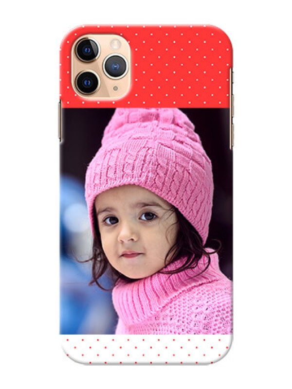 Custom Iphone 11 Pro Max personalised phone covers: Red Pattern Design