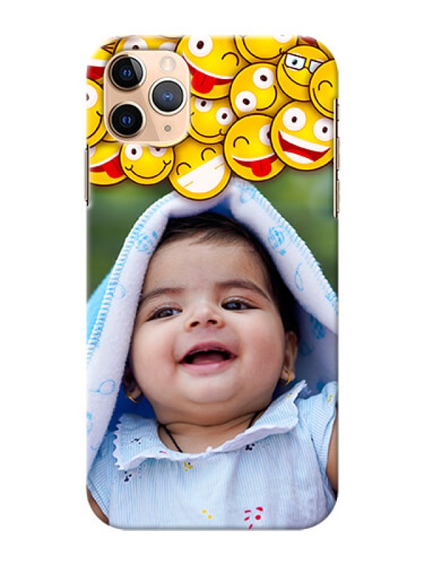 Custom Iphone 11 Pro Max Custom Phone Cases with Smiley Emoji Design